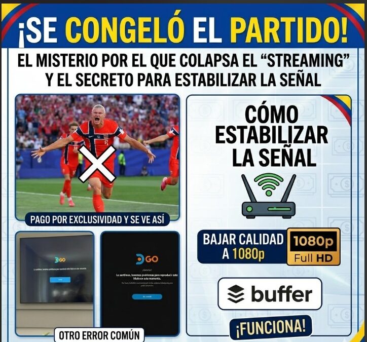 ¡Se congeló la señal del partido! el misterio por el que colapsa el «streaming» y cómo puede estabilizar la señal